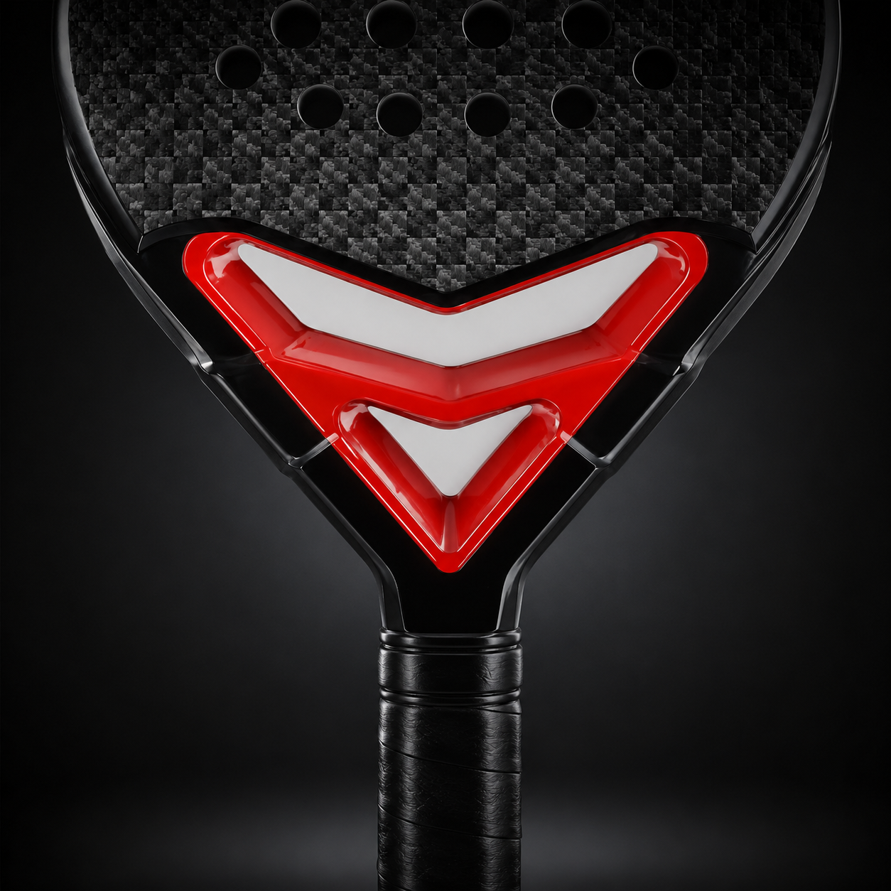 Custom bridge design example with red V-shaped insert